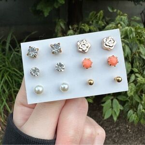 6 NWOT Gold Stud Earrings | Cute Casual